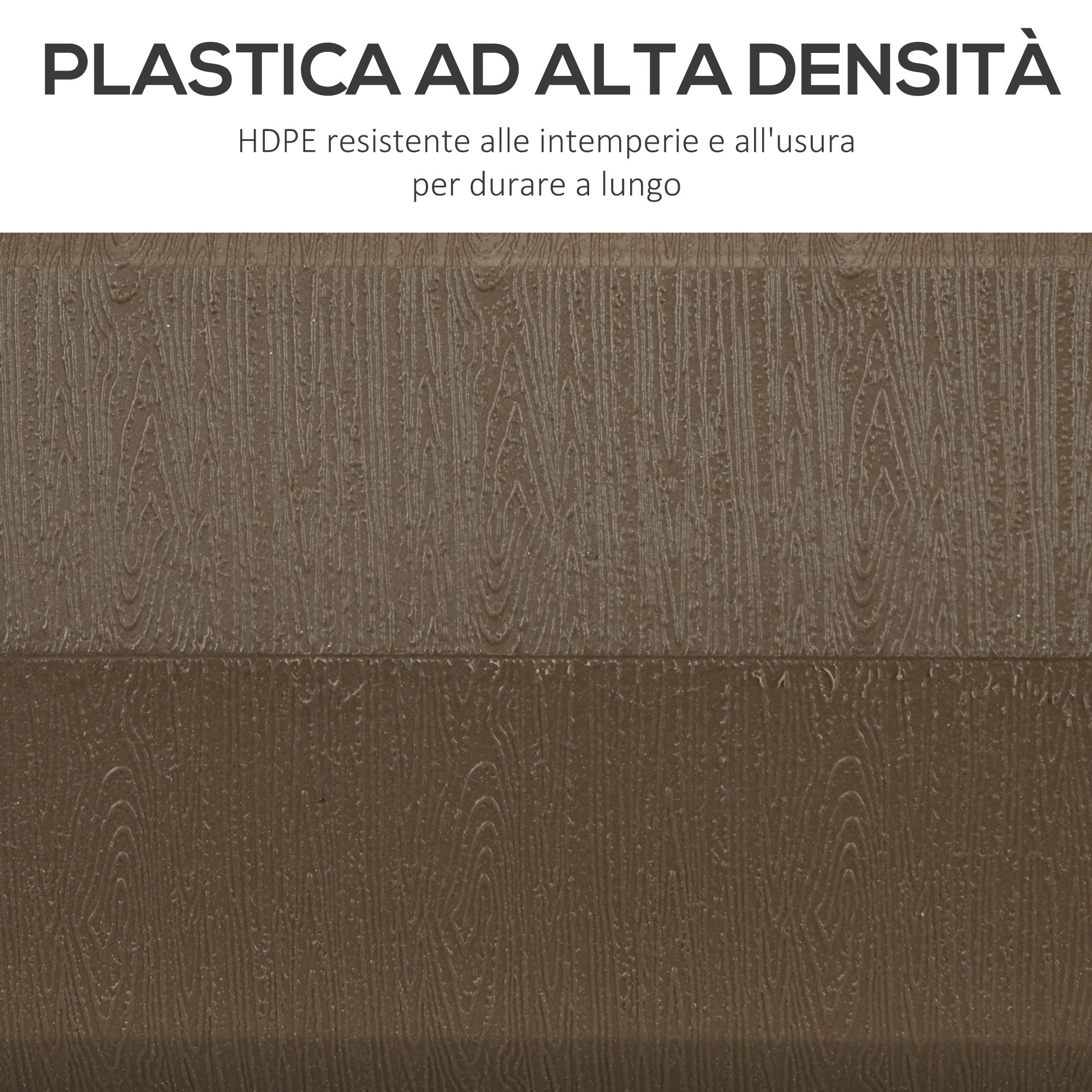 Refillable Garden Umbrella Base with HDPE and Steel Handle, 49x49x36.5 cm, Brown