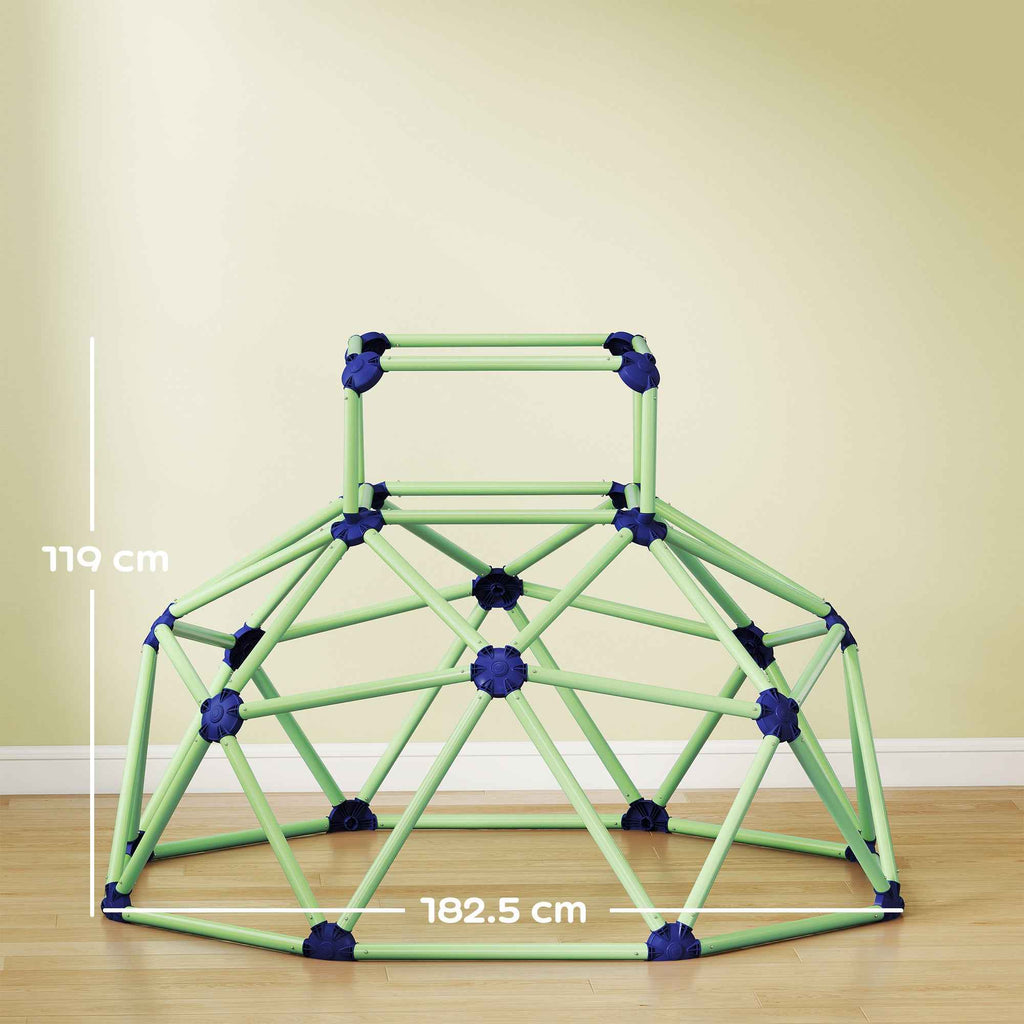 Children's Climbing Game Dome with Beveled Edges, in PP, 182.5x182.5x119 cm, Green and Purple