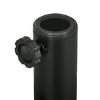 Umbrella Base with 2 Built-in Knobs, HDPE and Steel, Ø51x36 cm, Brown and Black