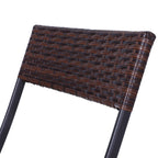 3-Piece Folding Garden Set, PE Rattan and Metal, 2 Chairs and Coffee Table, UV Protection, Balcony Furniture Set, for Patio and Backyard, Brown - Borge' Group Limited