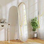 HOMCOM Full-Length Floor Mirror with Folding Stand, Glass and Metal, 40x4x160 cm, Silver