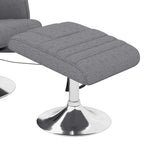 Massage Reclining Chair with Footrest, Linen Effect Fabric, 78x90x93 cm, Dark Grey