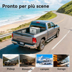 HOMCOM 76L Aluminum Tool Box with Lock, 2 Keys and Side Handle, 60.9x35.5x40.6 cm, Silver