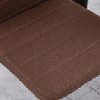 Set of 4 Upholstered Chairs for Living Room or Dining Room, Modern Kitchen Chairs, in Metal and Khaki Fabric