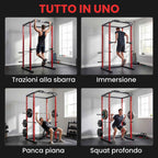 SPORTNOW Power Cage, Adjustable Rack with 460KG Capacity