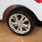 Kids Ride-On Toy Car with Steering Wheel, Headlights and Music, Age 18-36 Months, White