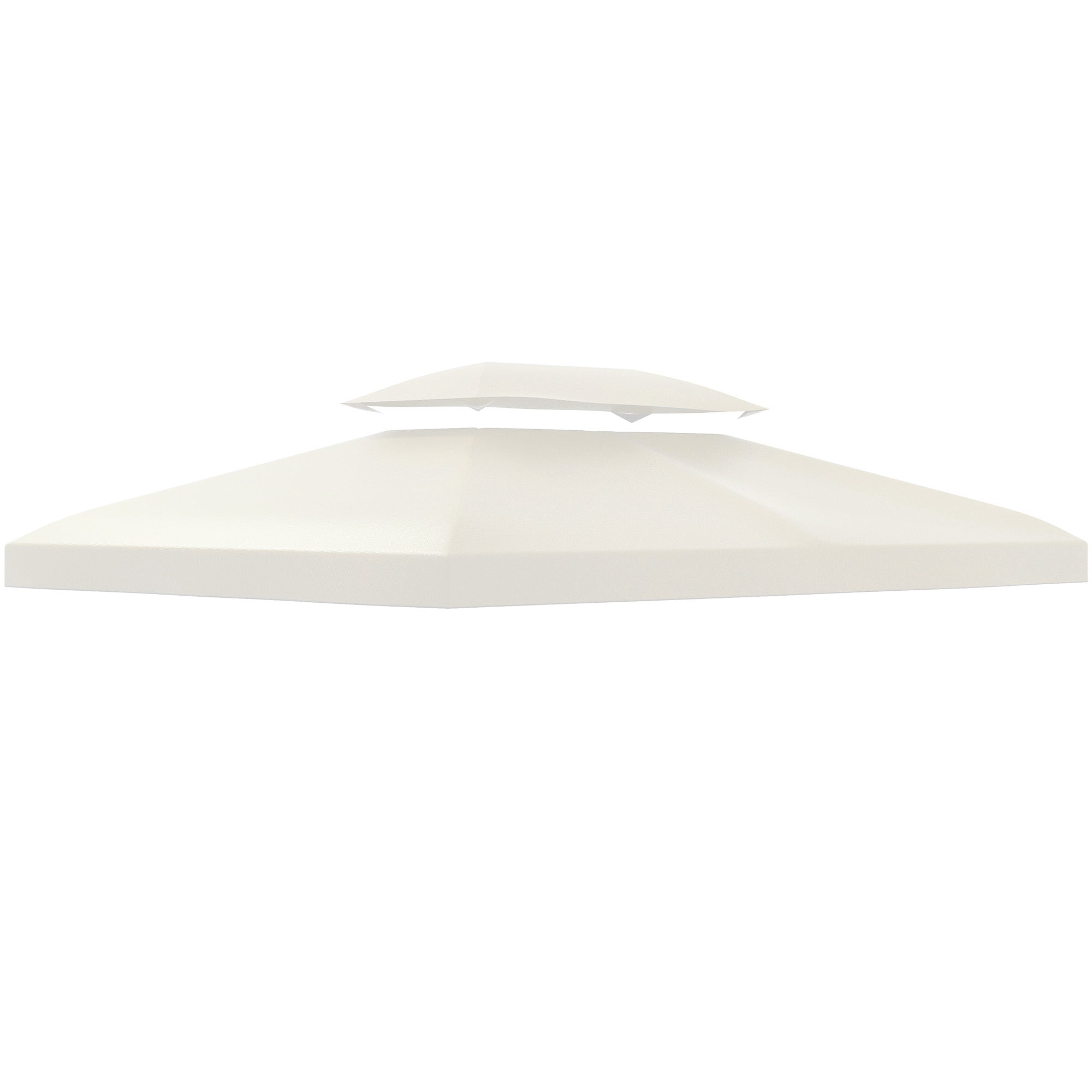 Outsunny 3x4m Waterproof Polyester Garden Gazebo Cover Replacement Roof, Beige