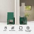 Outsunny Rat, Mice, and Nutria Cage Trap with Single Door, 60x18x20cm, Green