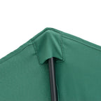 2.7x2.4m Semi-Circular Wall-Mounted Umbrella with Crank Opening in Polyester, Green