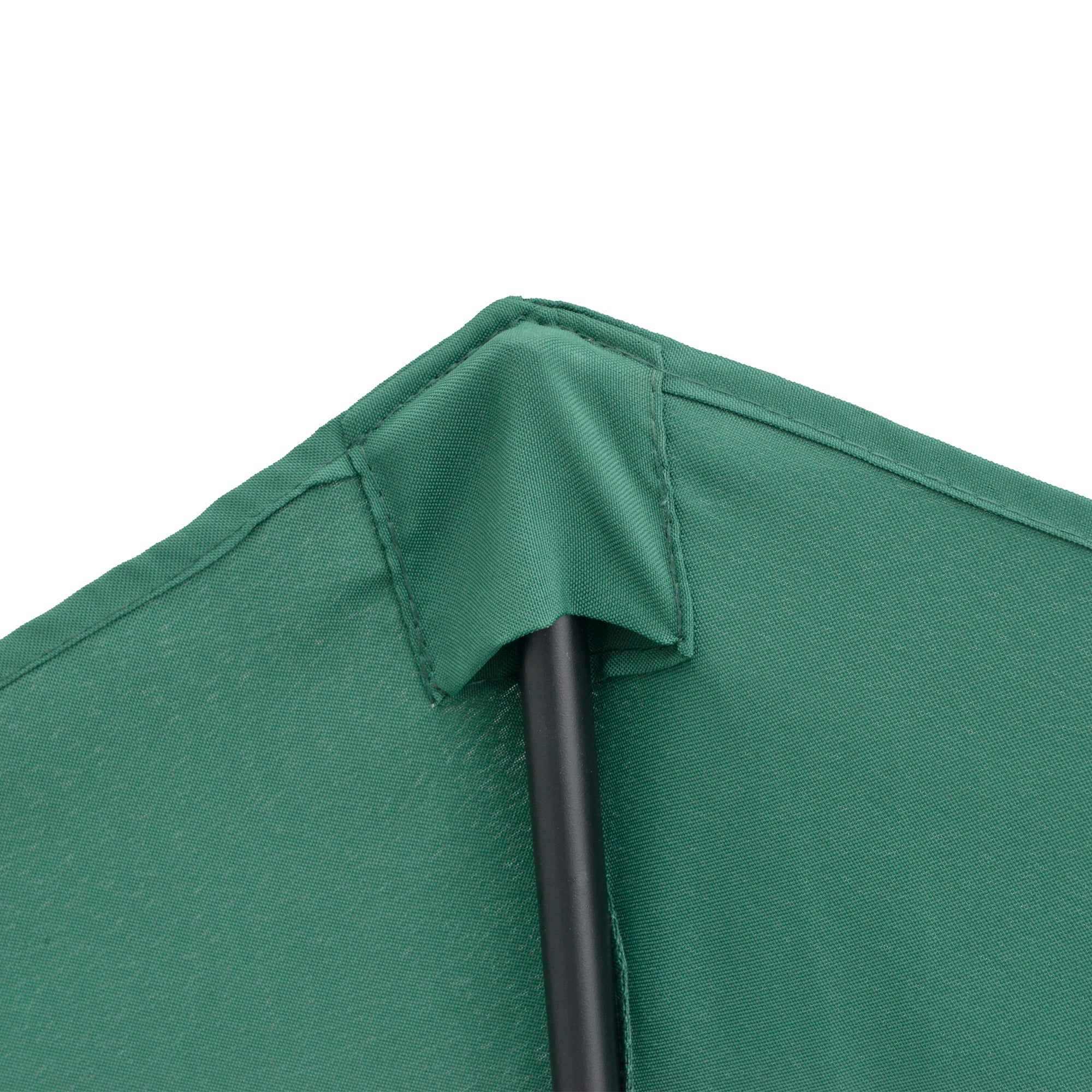 2.7x2.4m Semi-Circular Wall-Mounted Umbrella with Crank Opening in Polyester, Green