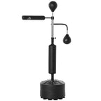 3 in 1 Free Standing Punching Bag with 2 Speedballs, Rotating Bar and Punching Bag, Height Adjustable from 160-230cm, Black