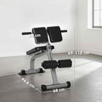 SPORTNOW Adjustable and Foldable Multifunctional Roman Bench, 150 kg Capacity, Silver
