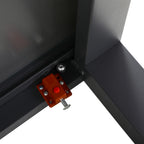 Extendable Glass Table and 6 Chairs Garden Set with Breathable Seat, Dark Grey - Borge' Group Limited