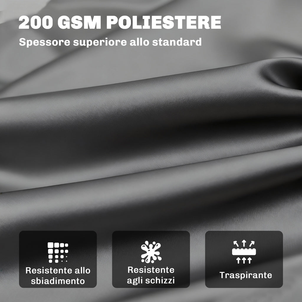 Outsunny 2-Person Capitonné Garden Cushion with 6 Ties, Cotton and Polyester, 150x98x8 cm, Dark Grey