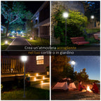 Garden Lamp Outdoor LED Solar Powered Floor Lamp Waterproof IP44, 15x15x120 cm, Black - Borgè
