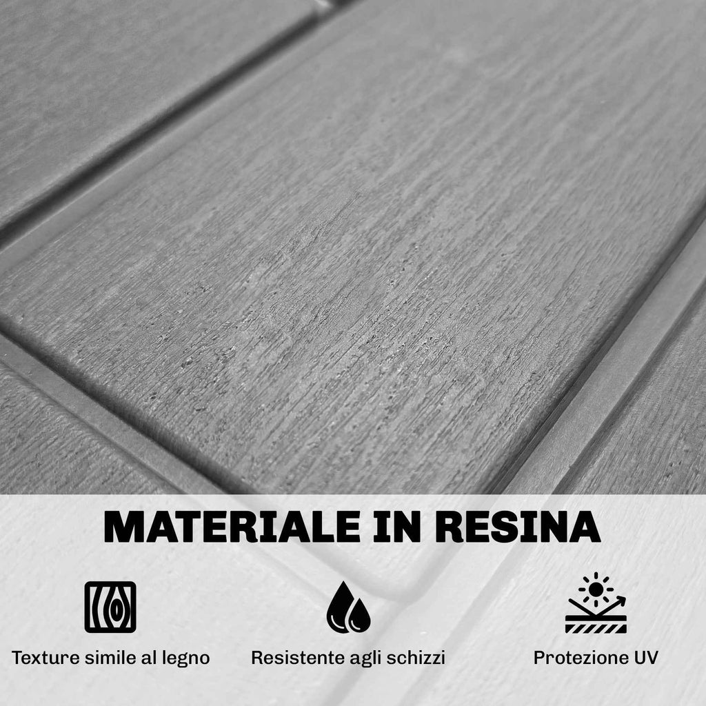Outsunny 227L Waterproof and UV-Resistant Resin Garden Storage Box with Key Lock, 106.5x43x54.5 cm, Grey