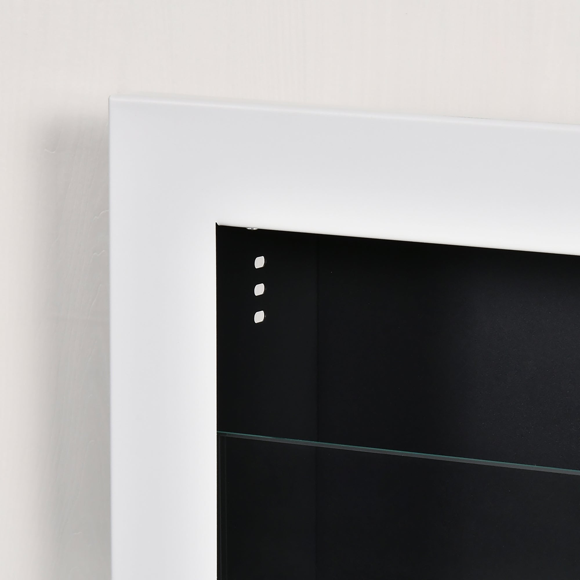 Wall-Mounted Bioethanol Fireplace with 3 x 1L Tanks and 20m² Coverage, Steel and Glass, 120x15x40 cm, White