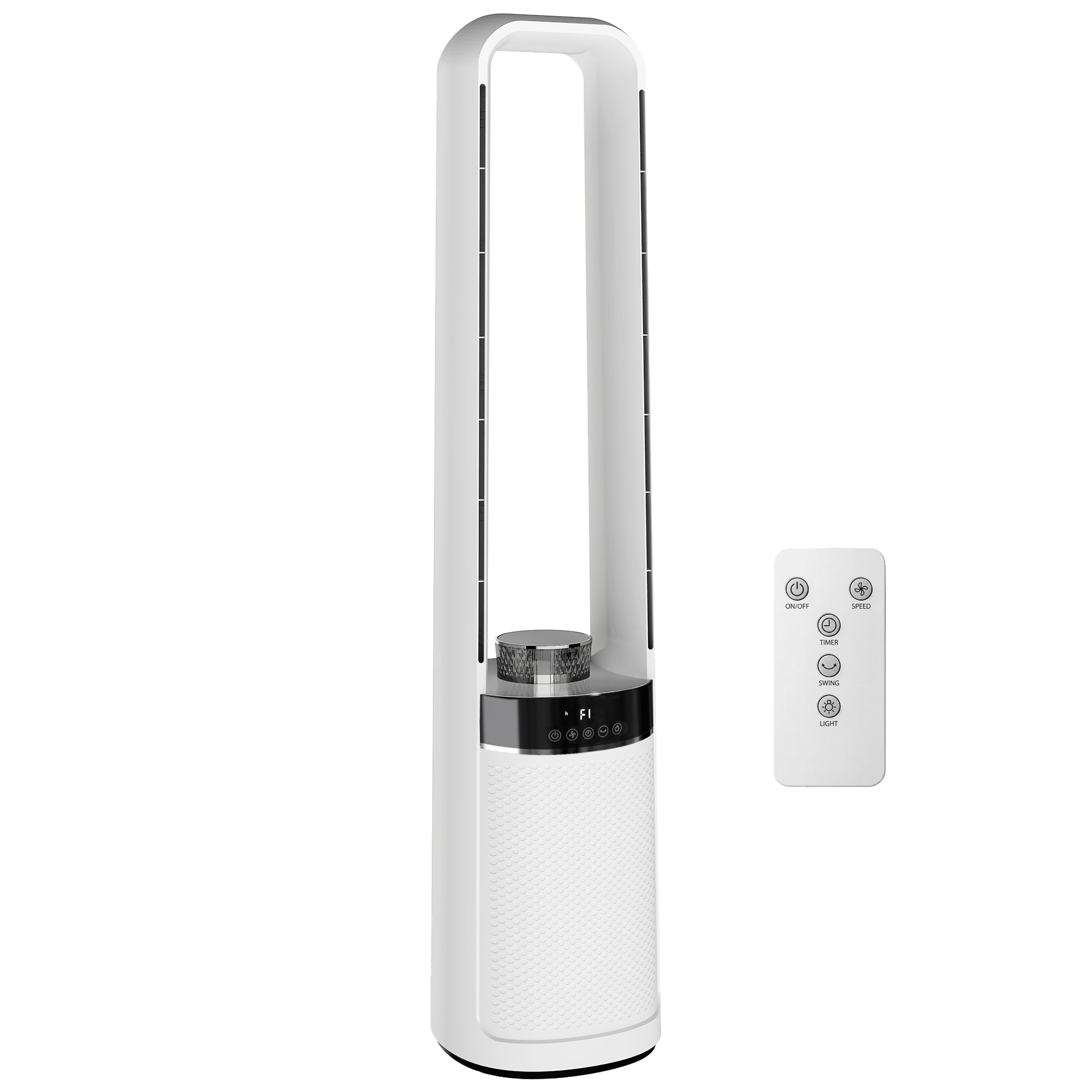 Bladeless Tower Fan, 36dB Quiet, 94cm, White, Bedroom