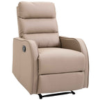 HOMCOM 160° Max Reclining Chair with Footrest, PU Leather, Wood and Steel, 65x89x100 cm, Light Brown
