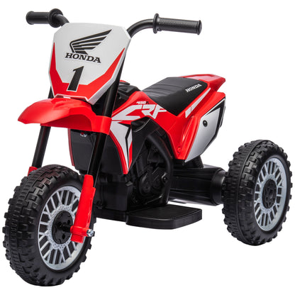 Electric Motorcycle for Children with License Honda CRF450RL 3 Wheels, Age 18-36 Months, Red