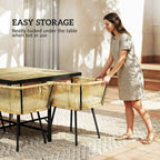 5-Piece Garden Set with Wood-Plastic Table