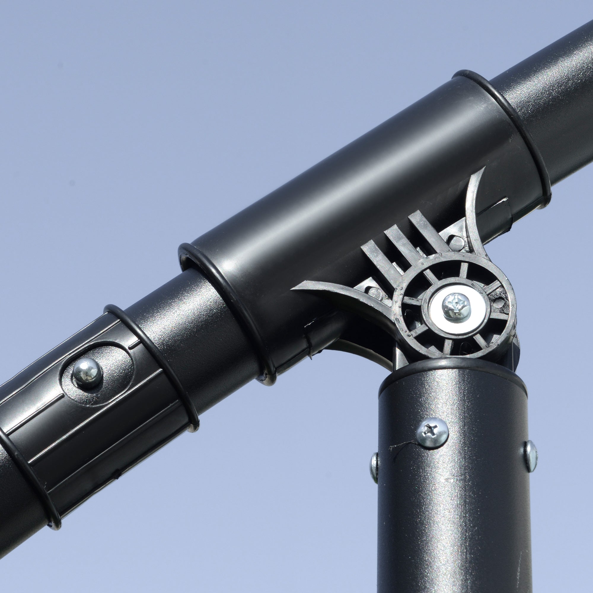 Garden Umbrella with Crank Opening in Metal and Polyester, Ø2.7x2.7 m, Gray