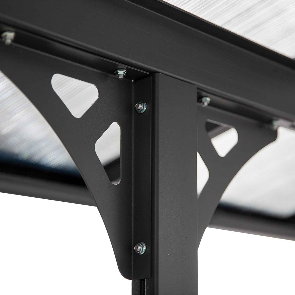 Outsunny 4.4x3m Adjustable Garden Pergola in Polycarbonate and Aluminum, Grey