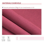 Outsunny Aluminum and Polyester Crank Roller Awning, 295x245cm, Dark Red