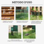 Trap Cage for Small Live Animals with Double Door and Handle, 60x18x20cm, Dark Green