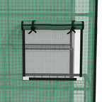 PE Cover for Garden Greenhouse with Hinged Door and Windows, 140x143x190cm, Green (COVER ONLY)
