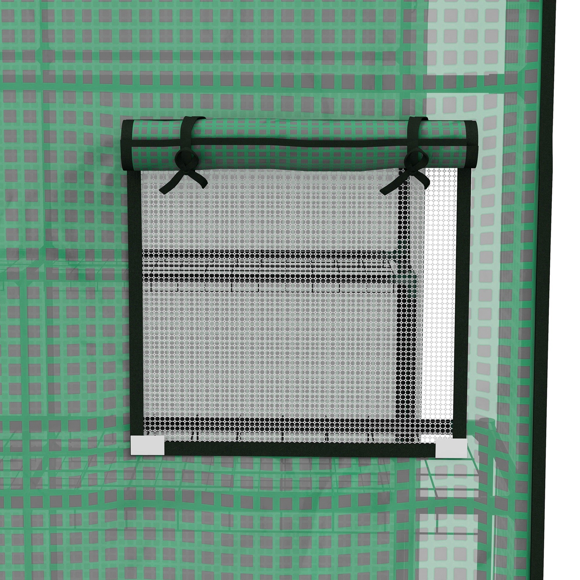 PE Cover for Garden Greenhouse with Hinged Door and Windows, 140x143x190cm, Green (COVER ONLY)