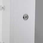 Jewellery Cabinet Adjustable Mirror Jewellery Box 20 LED Lights, Wood, White, 40x37x146 cm