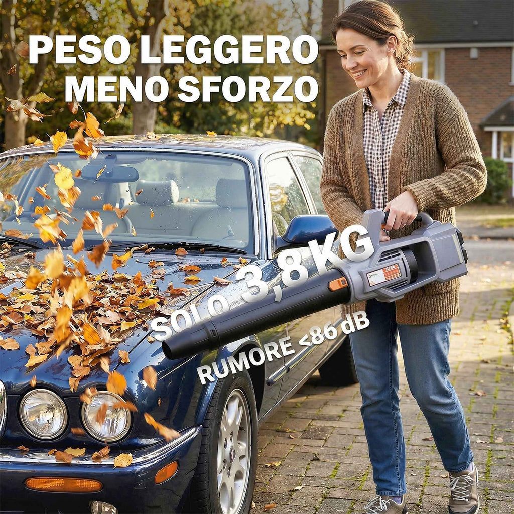 Outsunny 36V Cordless Leaf Blower, 2 x 4000mAh Batteries, Charger Included, Lightweight Model.