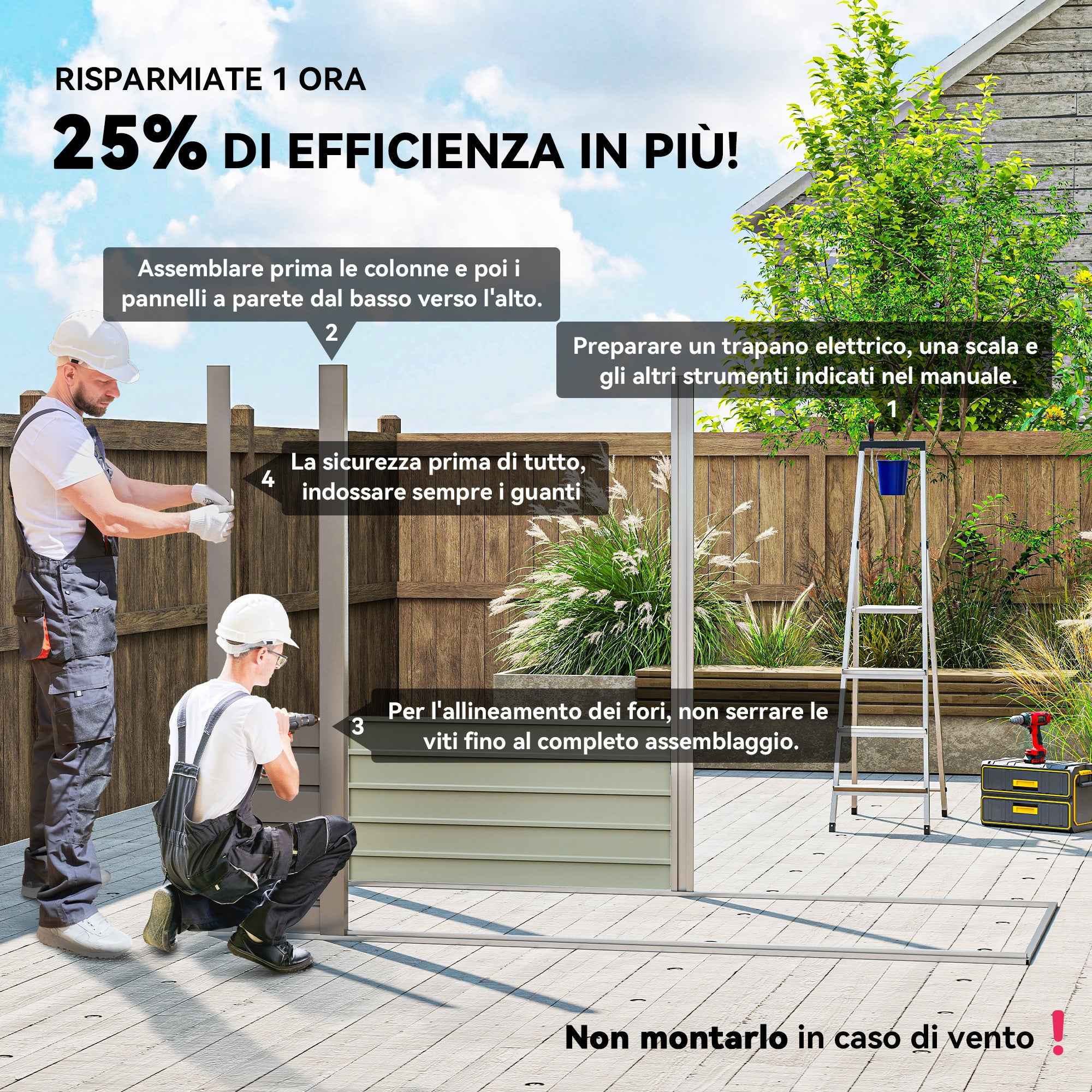 Outsunny Steel Tool Shed with 2 Vents and Latch, 249x121x183 cm, Light Grey