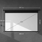HOMCOM 120" 16:9 Motorized Projector Screen with Remote Control, Wall and Ceiling Mount, Black