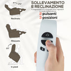 Lift Reclining Massage Chair with Heat and Dual Motors, Dark Brown