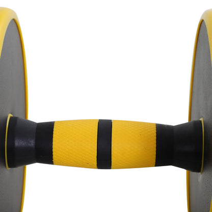 Dumbbell Set with Barbell Bar, Dumbbell Weights with 12 Discs for Home/Gym Training, Black and Yellow