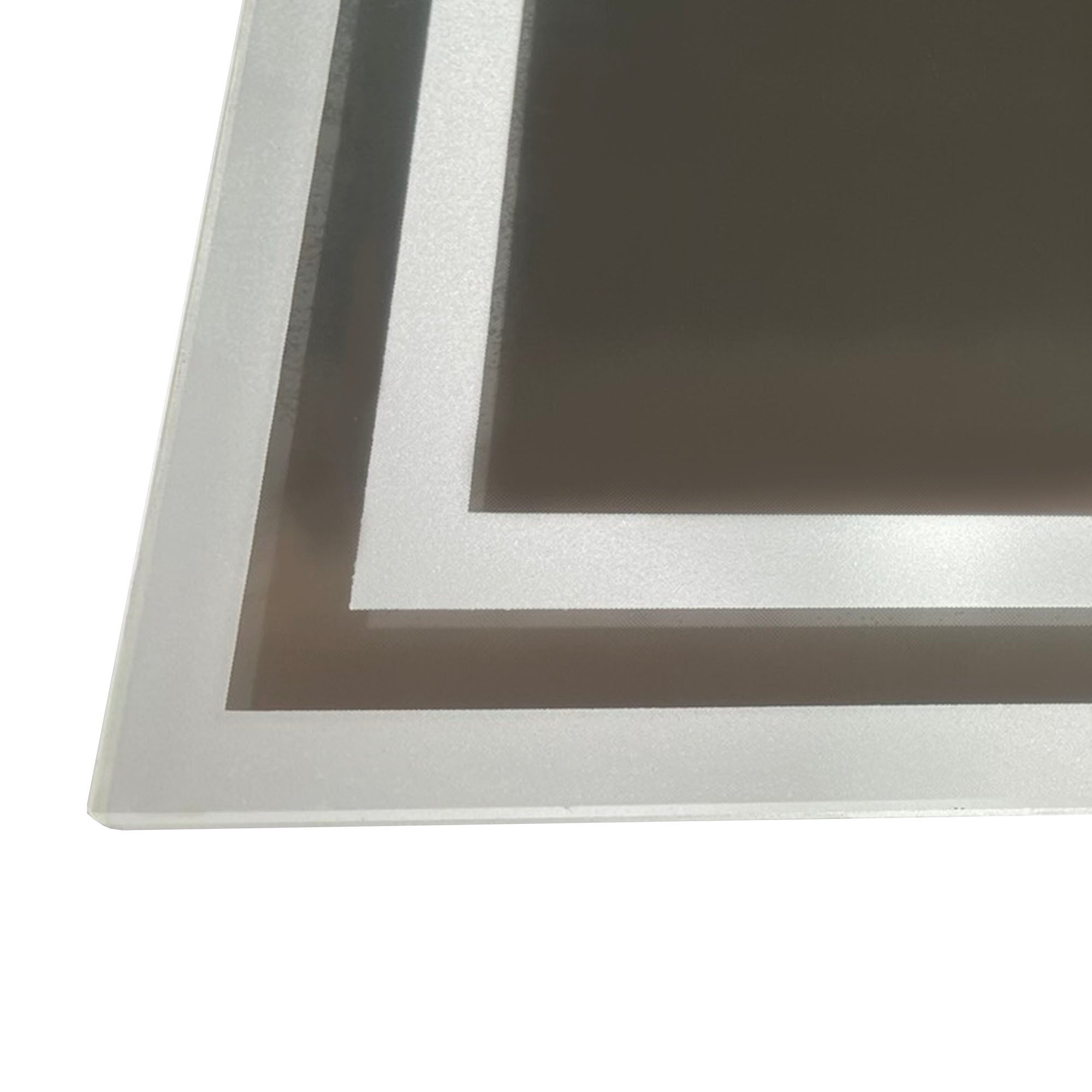 Kleankin Bathroom mirror with LED light 3 levels rectangular, anti -explaiming and touch switch, 90x70cm - Borgè