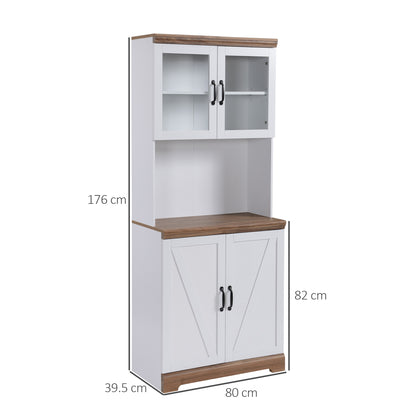 Homcom dispensate MDF kitchen with higher and less than 2 doors and work surface, 72x40x178 cm - Borgè