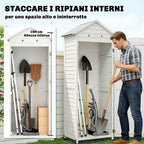 Outsunny Wooden Garden Shed, Storage Room with Adjustable Shelves and Galvanized Roof.