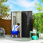 Outsunny Waterproof Steel Tool Shed 142x84x189cm