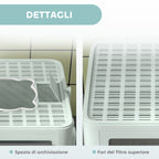 Cat Litter Box with Lid and Double Entry, Removable Tray, Scoop and Brush, Green