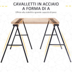 Set of 2 Folding and Portable Work Stands, Non-Slip Rubber Worktop, Max. Load 250kg