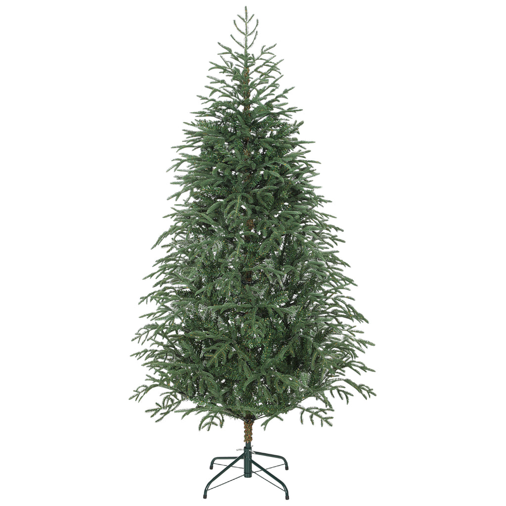 180cm Fireproof Artificial Christmas Tree with 1814 Realistic Branches and Foldable Metal Base