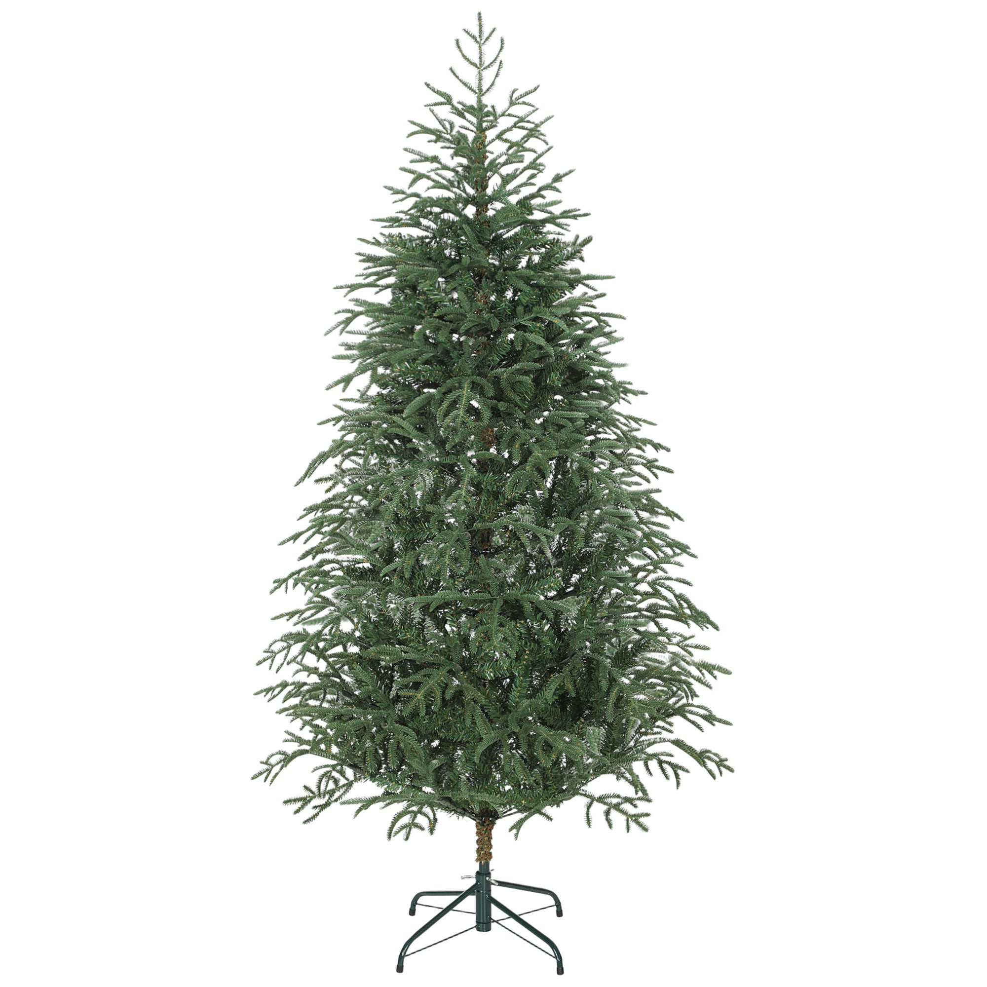 180cm Fireproof Artificial Christmas Tree with 1814 Realistic Branches and Foldable Metal Base