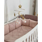 Satin bed linen set "Platinum" for Smart bed crib Dusty Rose