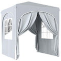 Outsunny Folding Gazebo Portable Garden Gazebo UPF50+ 2x2m Light Grey