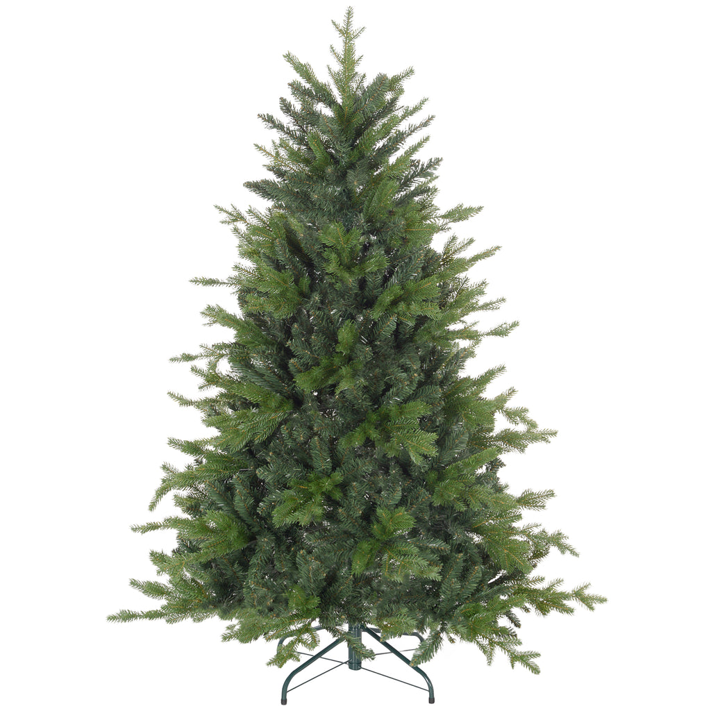 150cm Green Plastic Christmas Tree with Metal Base and 1309 Fireproof Branches