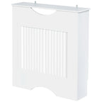 White MDF Radiator Cover with Support Top and Anti-Tip Design, 78x19x82 cm