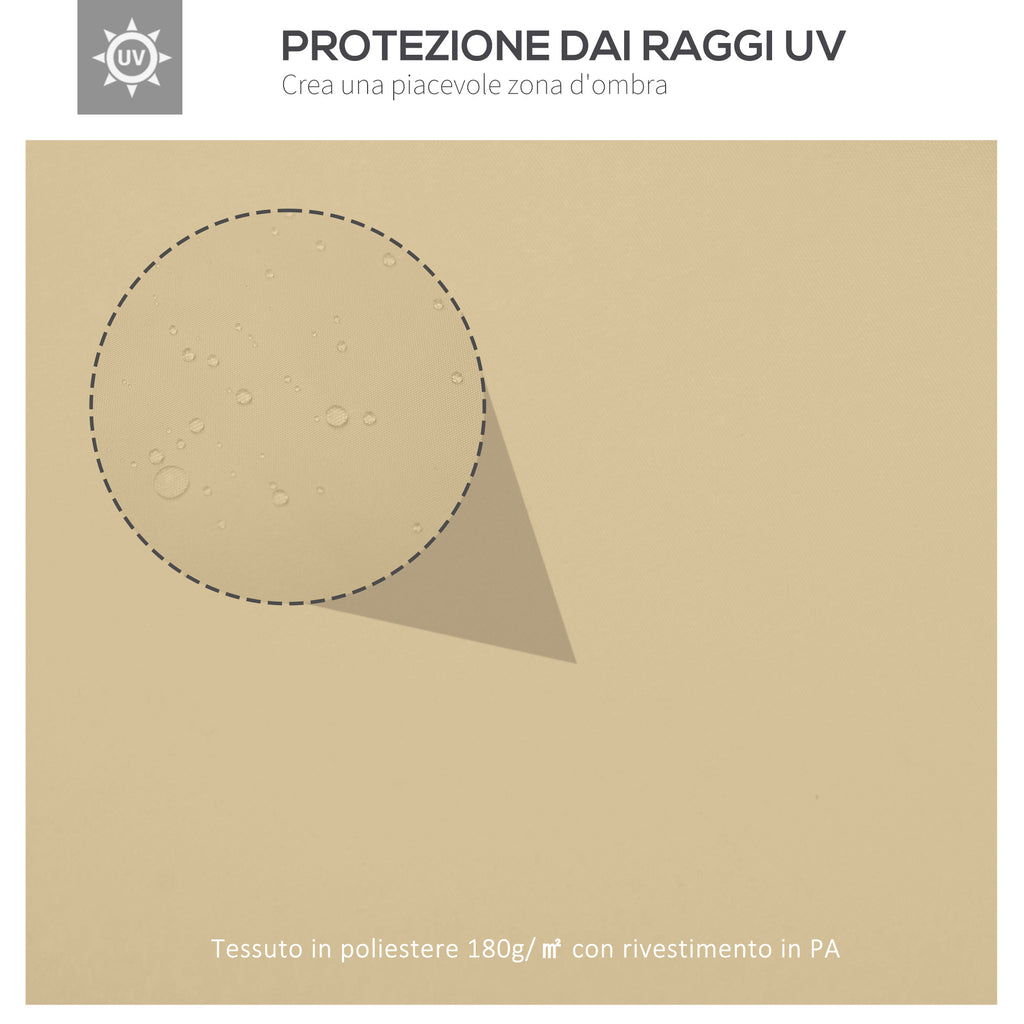 Replacement Cover for Gazebo 4x3 m in Anti-UV Polyester with 2 Tier Roof, Cream
